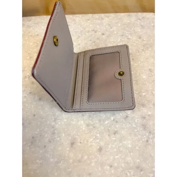 Fossil Plum Leather Mini Wallet - Picture 2 of 3